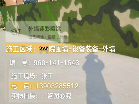 吴忠 迷彩漆喷涂价格（按平方米计费）